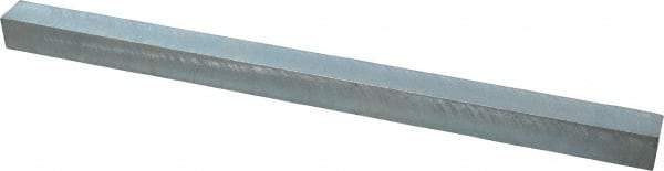 Made in USA - 12" Long x 11/16" High x 11/16" Wide, Zinc-Plated Oversized Key Stock - C1018 Steel - Best Tool & Supply