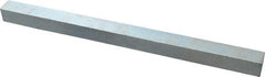 Made in USA - 12" Long x 3/4" High x 3/4" Wide, Zinc-Plated Oversized Key Stock - C1018 Steel - Best Tool & Supply