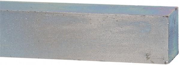 Made in USA - 12" Long x 1" High x 1" Wide, Zinc-Plated Oversized Key Stock - C1018 Steel - Best Tool & Supply