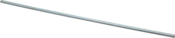 Made in USA - 12" Long, Zinc-Plated Step Key Stock for Shafts - C1018 Steel - Best Tool & Supply