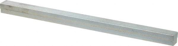 Made in USA - 12" Long, Zinc-Plated Step Key Stock for Shafts - C1018 Steel - Best Tool & Supply