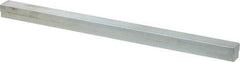 Made in USA - 12" Long, Zinc-Plated Step Key Stock for Shafts - C1018 Steel - Best Tool & Supply