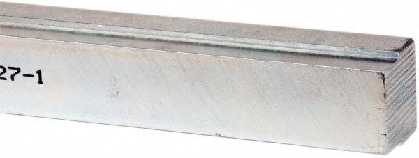 Made in USA - 12" Long, Zinc-Plated Step Key Stock for Shafts - C1018 Steel - Best Tool & Supply