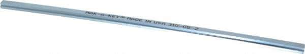 Made in USA - 12" Long, Zinc-Plated Step Key Stock for Gears - C1018 Steel - Best Tool & Supply