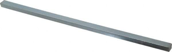 Made in USA - 12" Long, Zinc-Plated Step Key Stock for Gears - C1018 Steel - Best Tool & Supply