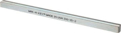 Made in USA - 12" Long, Zinc-Plated Step Key Stock for Gears - C1018 Steel - Best Tool & Supply