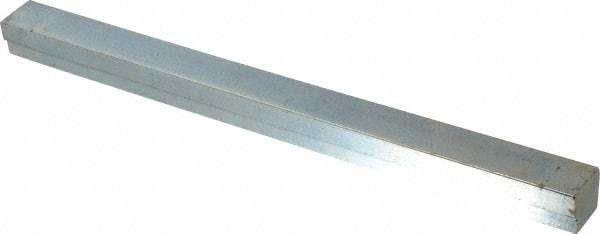 Made in USA - 12" Long, Zinc-Plated Step Key Stock for Gears - C1018 Steel - Best Tool & Supply