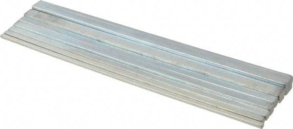 Made in USA - 12" Long, Zinc-Plated Step Key Stock Assortment - C1018 Steel - Best Tool & Supply