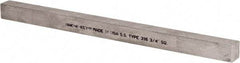 Made in USA - 12" Long x 3/4" High x 3/4" Wide, Undersized Key Stock - Type 316 Stainless Steel - Best Tool & Supply