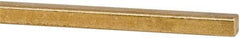 Made in USA - 12" Long x 3/16" High x 3/16" Wide, Over/Undersized Key Stock - Alloy 360 Brass - Best Tool & Supply