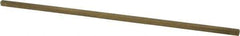 Made in USA - 12" Long x 1/4" High x 1/4" Wide, Over/Undersized Key Stock - Alloy 360 Brass - Best Tool & Supply