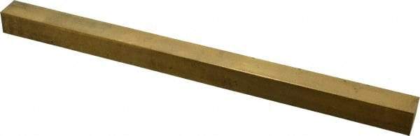 Made in USA - 12" Long x 3/4" High x 3/4" Wide, Over/Undersized Key Stock - Alloy 360 Brass - Best Tool & Supply