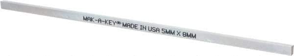 Made in USA - 12" Long, Zinc-Plated Oversized Key Stock - C1045 Steel - Best Tool & Supply