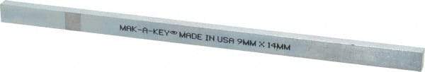 Value Collection - 12" Long, Zinc-Plated Oversized Key Stock - C1045 Steel - Best Tool & Supply