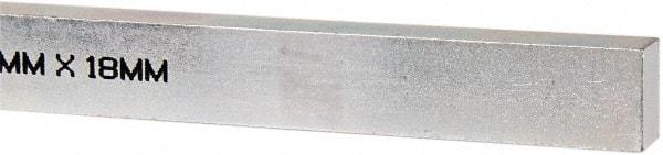 Made in USA - 12" Long, Zinc-Plated Oversized Key Stock - C1045 Steel - Best Tool & Supply