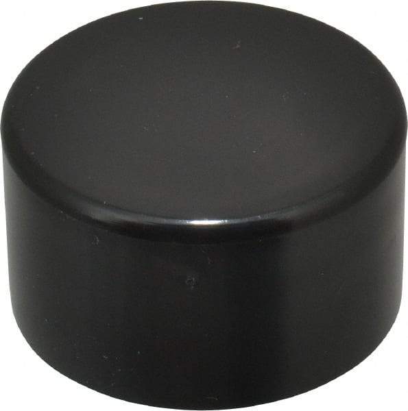 Caplugs - 1-3/4" ID, Round Head Cap - Polyethylene, Black - Best Tool & Supply