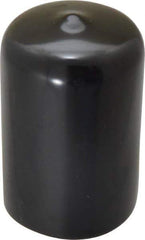 Caplugs - 1" ID, Stretchable Cap - 1-1/2" Long, Vinyl, Black - Best Tool & Supply