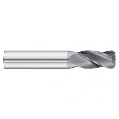 16mm Dia. x 89mm Overall Length 4-Flute 1mm C/R Solid Carbide SE End Mill-Round Shank-Center Cut-TiAlN - Best Tool & Supply