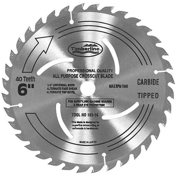 Amana Tool - 5-1/2" Diam, 5/8" Arbor Hole Diam, 30 Tooth Wet & Dry Cut Saw Blade - Carbide-Tipped, General Purpose Action, Standard Round Arbor - Best Tool & Supply