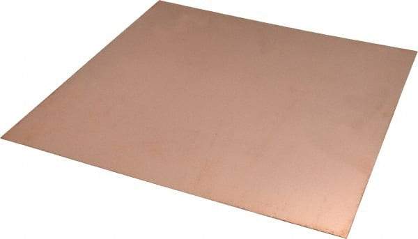 Value Collection - 0.027 Inch Thick x 12 Inch Square, Copper Sheet - Alloy 110 - Best Tool & Supply