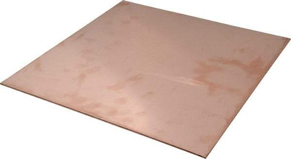 Value Collection - 1/8 Inch Thick x 12 Inch Square, Copper Sheet - Alloy 110 - Best Tool & Supply