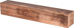 Value Collection - 2 Inch Square x 12 Inch Long, Copper Square Bar - Alloy 110, Electrical Grade - Best Tool & Supply