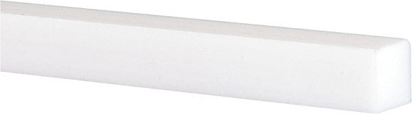 Plastic Bar: Polytetrafluoroethylene (Virgin), 3/8″ Thick, 24″ Long, White +0.030 - 0.000 Tolerance