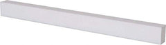 Made in USA - 2 Ft. Long x 1-1/2 Inch Wide x 3/4 Inch High, Virgin PTFE, Rectangular Plastic Bar - White, +/- 0.060 Tolerance - Best Tool & Supply