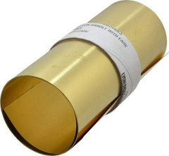 Made in USA - 5 Ft. Long x 6 Inch Wide x 0.004 Inch Thick, Roll Shim Stock - Brass - Best Tool & Supply