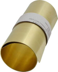 Made in USA - 5 Ft. Long x 6 Inch Wide x 0.006 Inch Thick, Roll Shim Stock - Brass - Best Tool & Supply