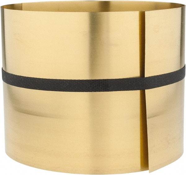 Made in USA - 5 Ft. Long x 6 Inch Wide x 0.012 Inch Thick, Roll Shim Stock - Brass - Best Tool & Supply