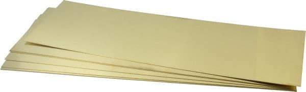 Made in USA - 10 Piece, 18 Inch Long x 6 Inch Wide x 0.025 Inch Thick, Shim Sheet Stock - Brass - Best Tool & Supply