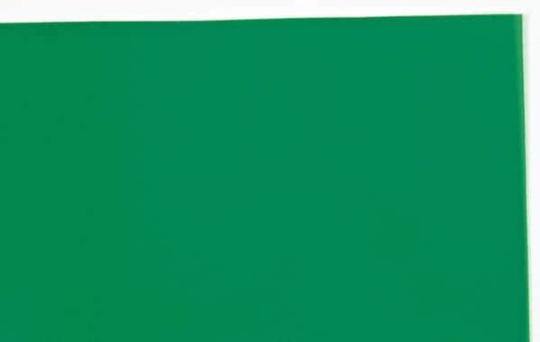 Made in USA - 1 Piece, 20" Wide x 20" Long Plastic Shim Stock Sheet - Green, ±10% Tolerance - Best Tool & Supply