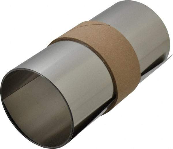 Made in USA - 1.25 m Long x 150 mm Wide x 0.3 mm Thick, Roll Shim Stock - Stainless Steel - Best Tool & Supply