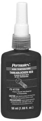 Permatex - 50 mL Bottle, Red, High Strength Liquid Threadlocker - Series 272, 24 hr Full Cure Time, Hand Tool, Heat Removal - Best Tool & Supply