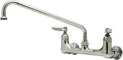 T&S Brass - Wall Mount, Kitchen Faucet without Spray - Swivel Base Faucet, Lever Handle, Low Spout, No Drain - Best Tool & Supply