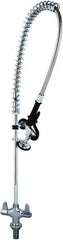 T&S Brass - Riser with Spring Guide, 2 Way Design, Wall Mount, Pre Rinse Faucet Assembly - Lever Handle - Best Tool & Supply