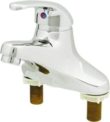 T&S Brass - Lever Handle, Deck Mounted Bathroom Faucet - One Handle, Pop Up Drain, Standard Spout - Best Tool & Supply