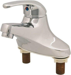 T&S Brass - Straight Handle, Deck Mounted Bathroom Faucet - One Handle, No Drain, Standard Spout - Best Tool & Supply