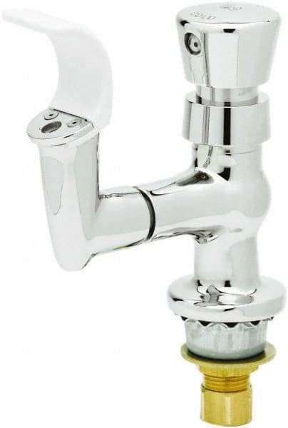 T&S Brass - Faucet Mount, Single Hole Deck Mounted Single Hole Faucet - Water Bubbler, Push Button Handle, Integral Spout, No Drain - Best Tool & Supply