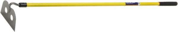 Ability One - 7" High x 10" Wide Round Steel Hoe - 62" Long Fiberglass Straight Handle - Best Tool & Supply