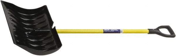 Ability One - 18" High x 13-1/2" Wide Round Steel Shovel - 40" Long Fiberglass Straight Handle - Best Tool & Supply