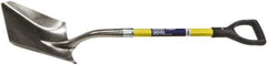 Ability One - 11-1/2" High x 9-1/2" Wide Square Steel Shovel - 29" Long Fiberglass Straight Handle - Best Tool & Supply