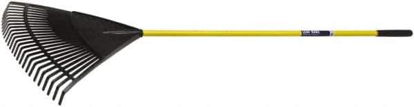 Ability One - Leaf Rake with 51" Straight Fiberglass Handle - 26 Tines, 12" Tine Length - Best Tool & Supply