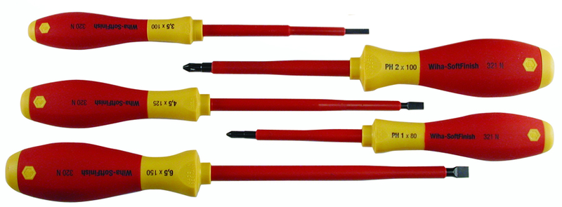 Insulated Slotted Screwdriver 3.0; 4.5; 6.5mm & Phillips # 1 & # 2. 5 Piece Set - Best Tool & Supply