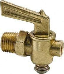 Parker - 1/4" Pipe, Male Pipe Drain Cock & Shutoff Valve - 1/4-18 Thread, 150 Max psi - Best Tool & Supply