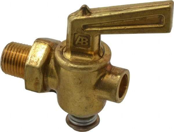 Parker - 1/8" Pipe, Male Pipe Drain Cock & Shutoff Valve - 1/8-27 Thread, 150 Max psi - Best Tool & Supply