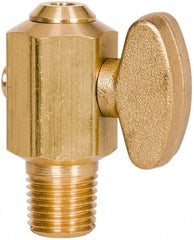 Parker - 1/4" Pipe, Male Pipe Drain Cock & Shutoff Valve - 1/4-18 Thread, 150 Max psi - Best Tool & Supply