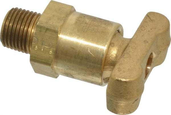 Parker - 1/8" Pipe, Male Pipe Drain Cock & Shutoff Valve - 1/8-27 Thread, 150 Max psi - Best Tool & Supply