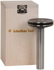 Suburban Tool - 1 Inch Cylinder Diameter, 3-3/8 Inch Base Diameter, 6-1/2 Inch High, Magnetic Base, Steel Cylinder Square - 0.0001 Inch Accuracy, Includes Wooden Storage Case - Best Tool & Supply